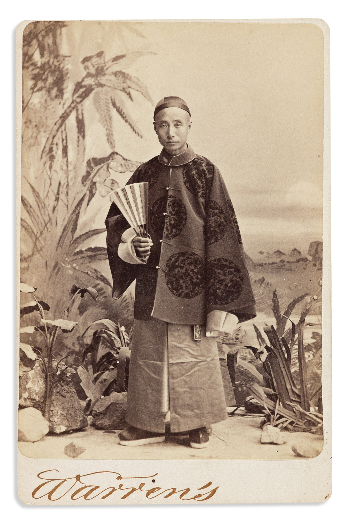(CHINESE-AMERICANS.) Cabinet card of Ko Kun-hua, Harvards first professor of Chinese language.